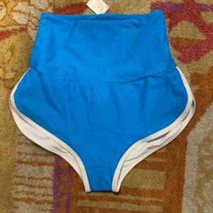 Salt Gypsy Betty High Waisted Surf Bikini Bottoms in Blue SZ XS NWOT